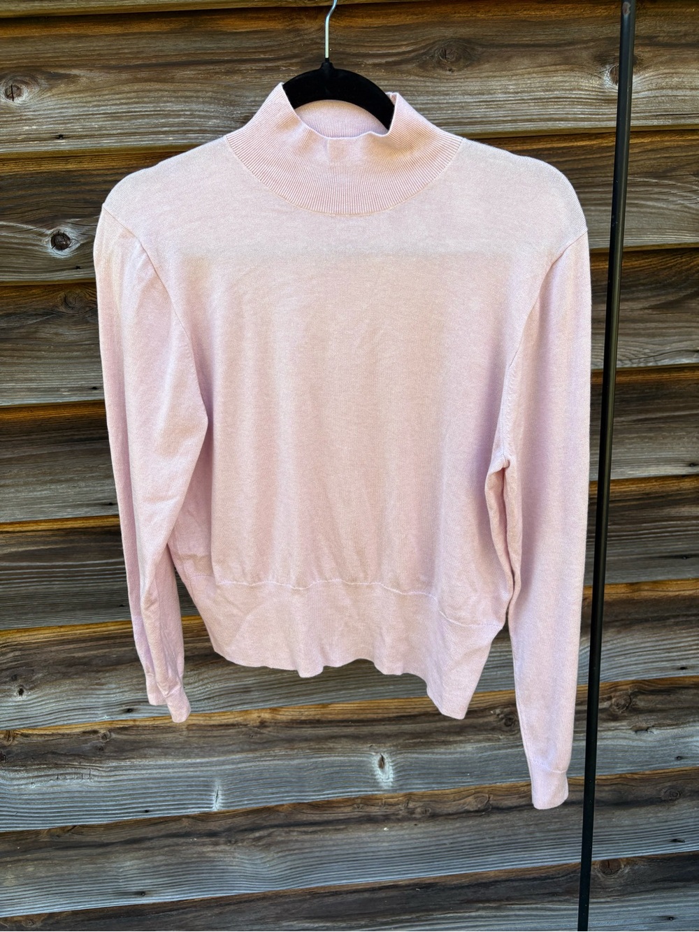 J. Crew Light Pink Mock Neck Sweater